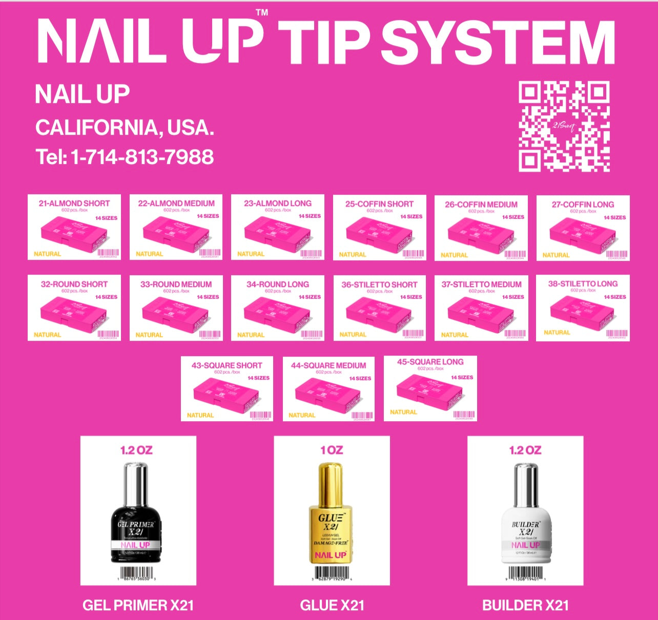 NAIL UP - GLUEX21 - 1 oz(30mL). (REG. $40). 25% OFF. NOW $30.