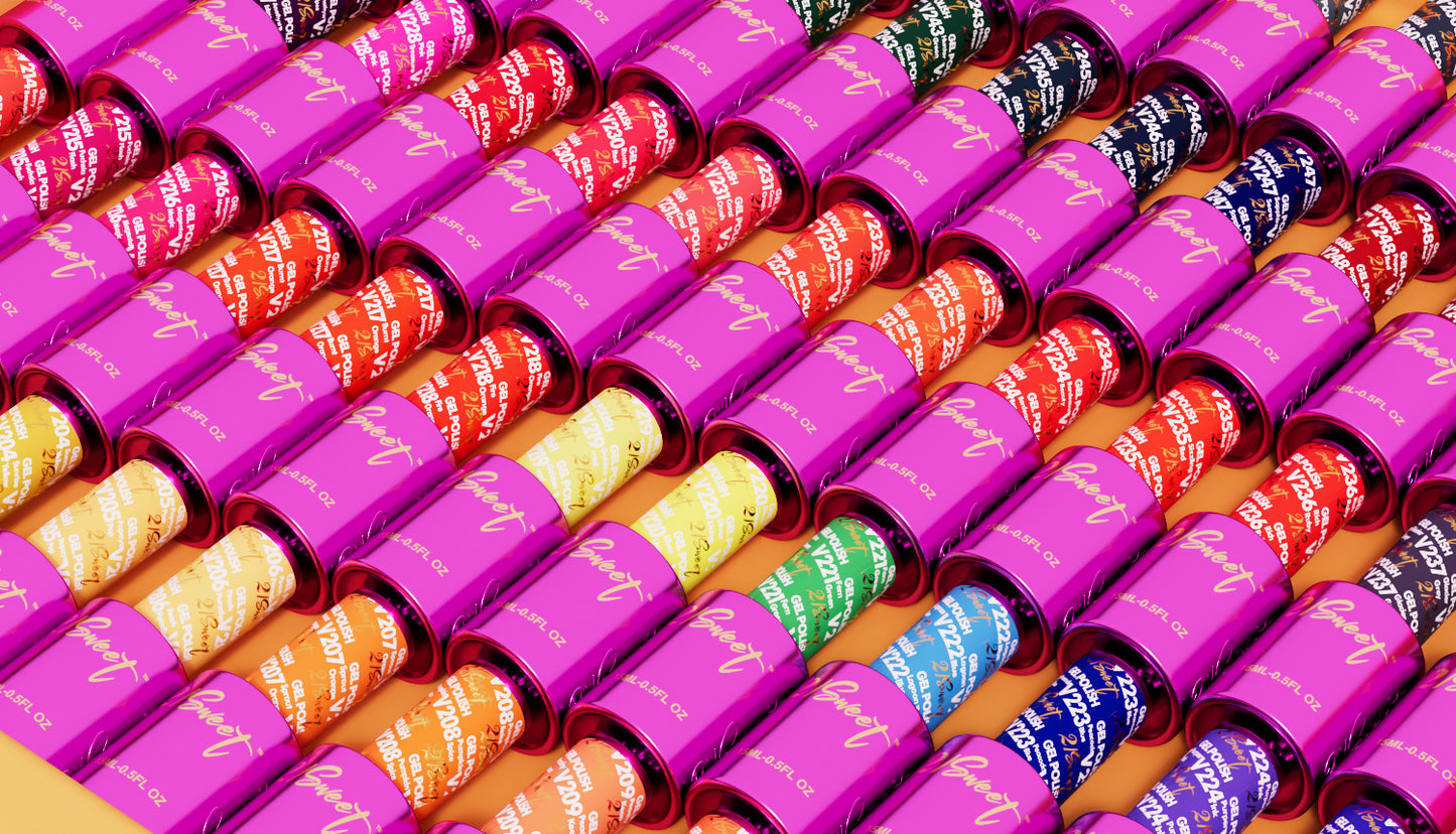 21 SWEET V 290 COLORS DUO SET(GEL + LACQUER). NOW ONLY $3.96/ DUO(REG. $6.00/DUO.) WHOLE SET $1150.00 - SAVE 33% OFF - BUY NOW $1150.