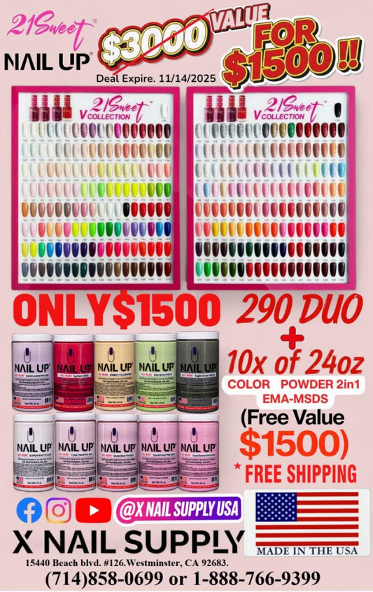 BLACK FRIDAY. $3000 VALUE FOR $1500. 21 SWEET 290DUO + FREE 10x of 24OZ COLOR POWDER 2IN1 NO-RUN, EMA-MSDS. WHOLE DEAL WAS $3000 - NOW SAVE 50% OFF - BUY NOW FOR ONLY $1500