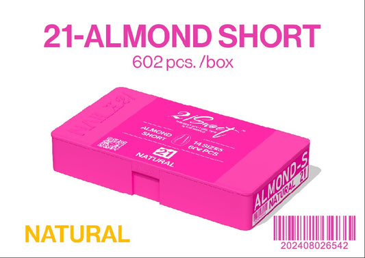 ALMOND - SHORT - NAIL UP -Soft Gel Tip Box-602pcs-14sizes - NATURAL - (REG. $30). 50% OFF - NOW EACH $15.