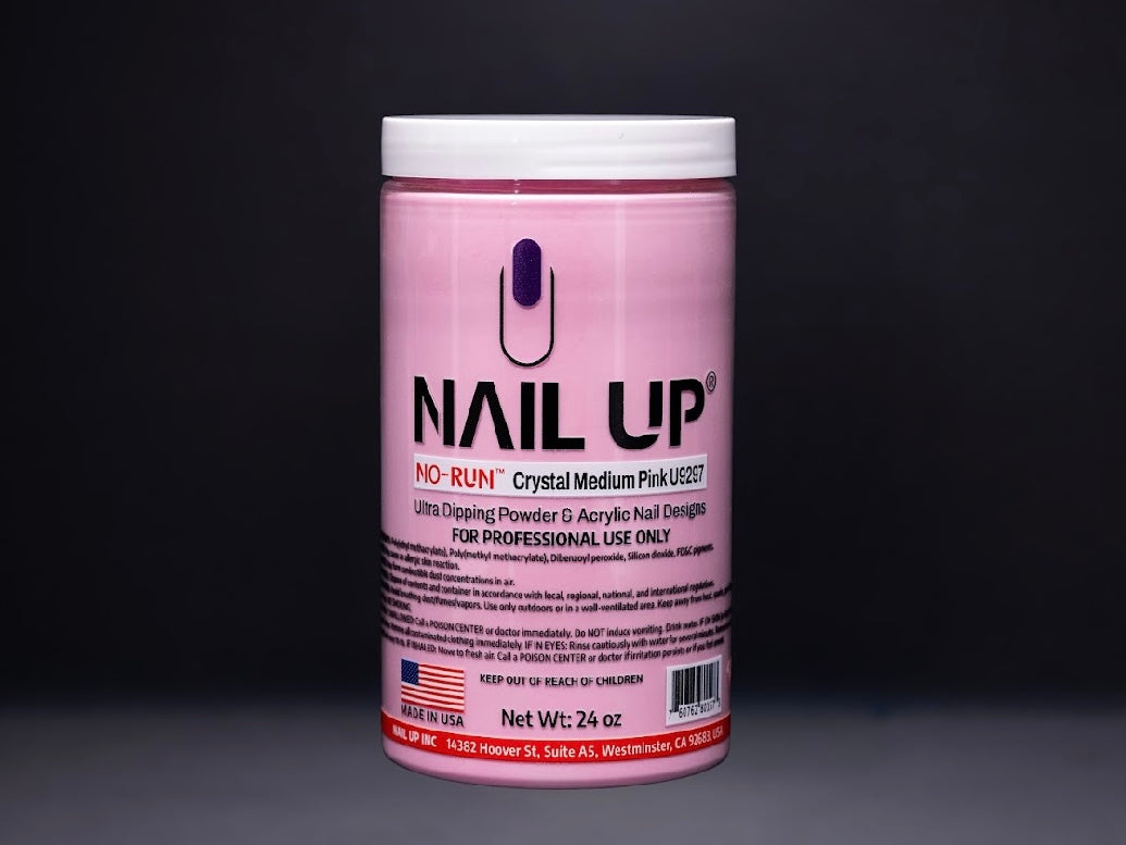 U9297-CRYSTAL MEDIUM PINK. NAIL UP-2IN1 POWDER. NOW $180(REG. $200). 10%OFF. NO-RUN, EMA-MSDS