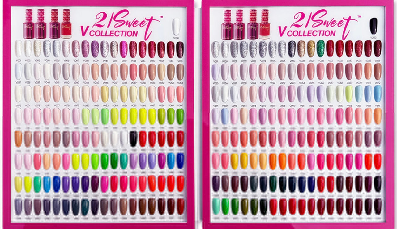 BLACK FRIDAY. 21 SWEET V 290 COLORS DUO SET(GEL + LACQUER). NOW